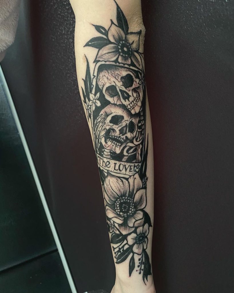 tatuajes calaveras brazo