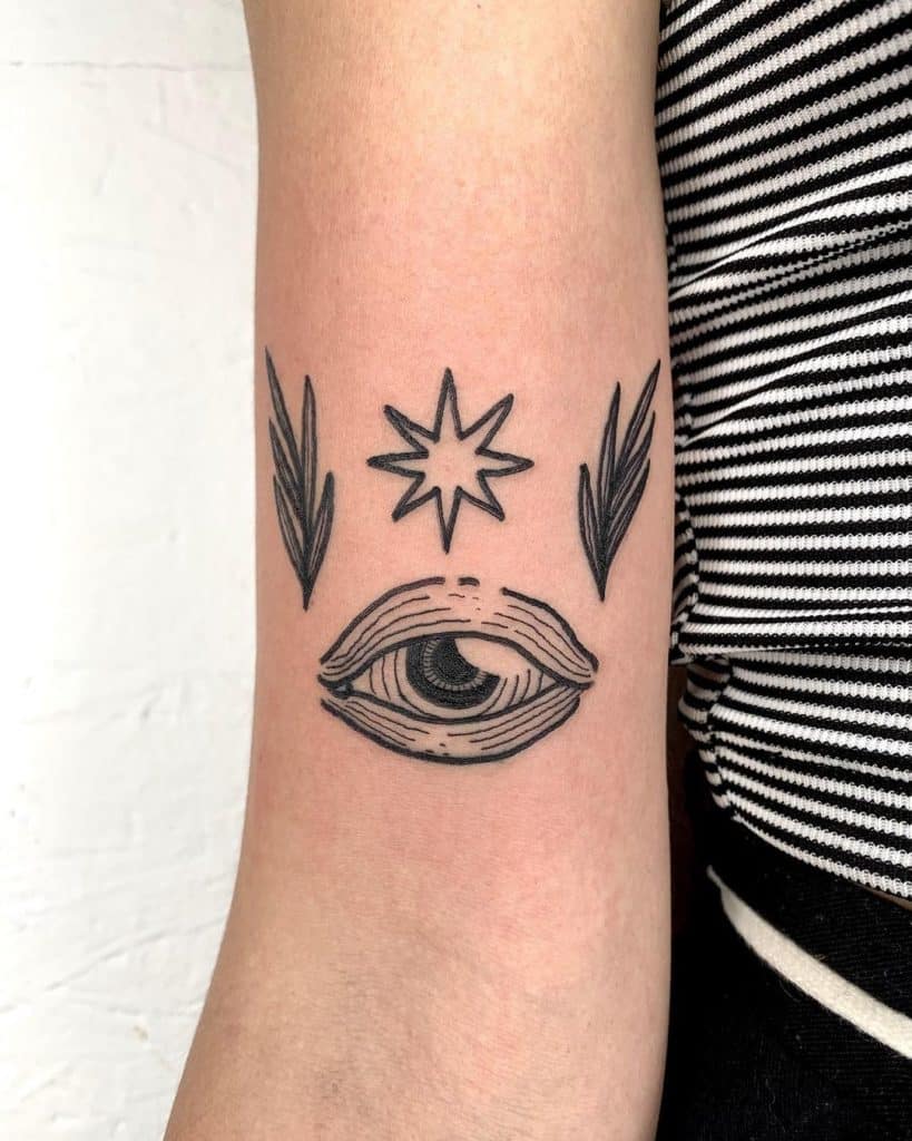 tatuajes estrellas ojo