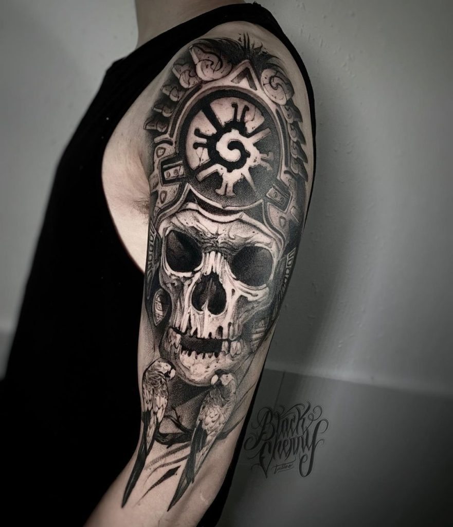 tatuajes mayas calavera