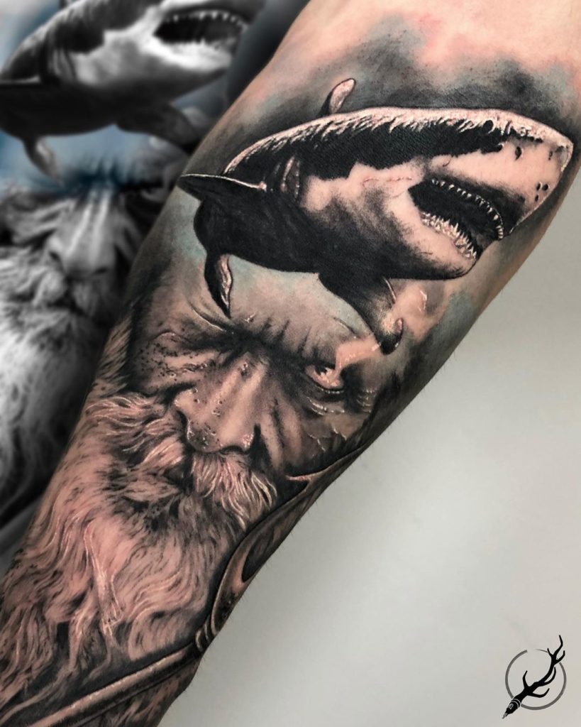 tatuajes tiburón realista