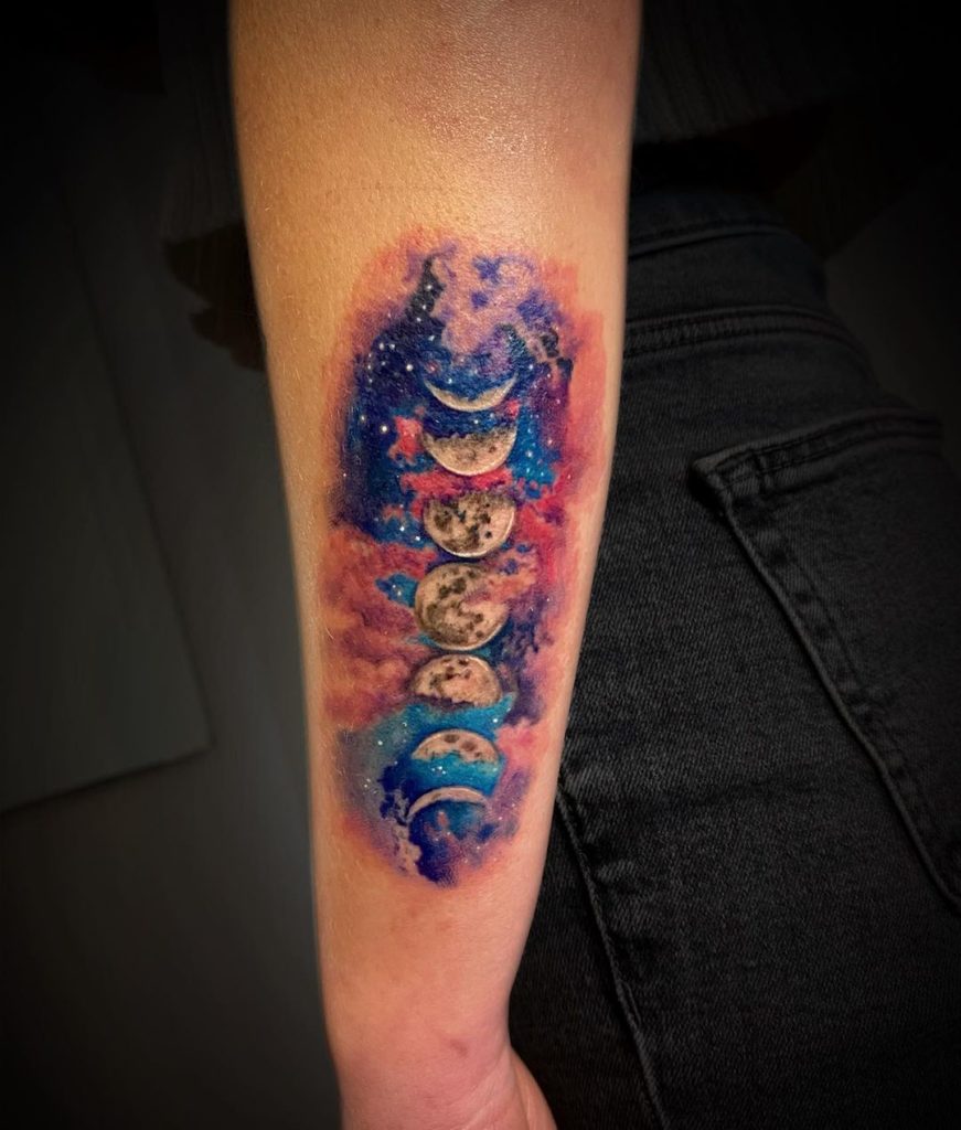 tatuajes universo watercolor