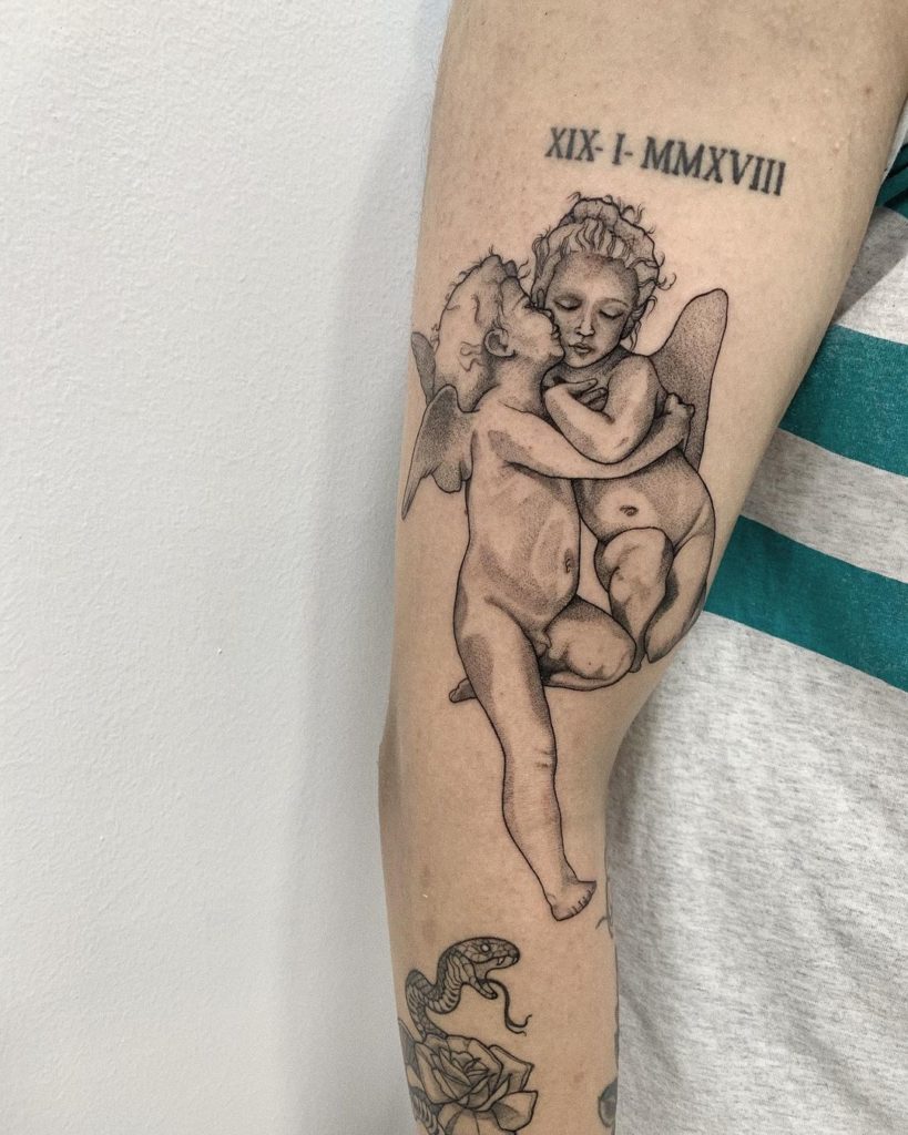 tatuaje ángel mujer